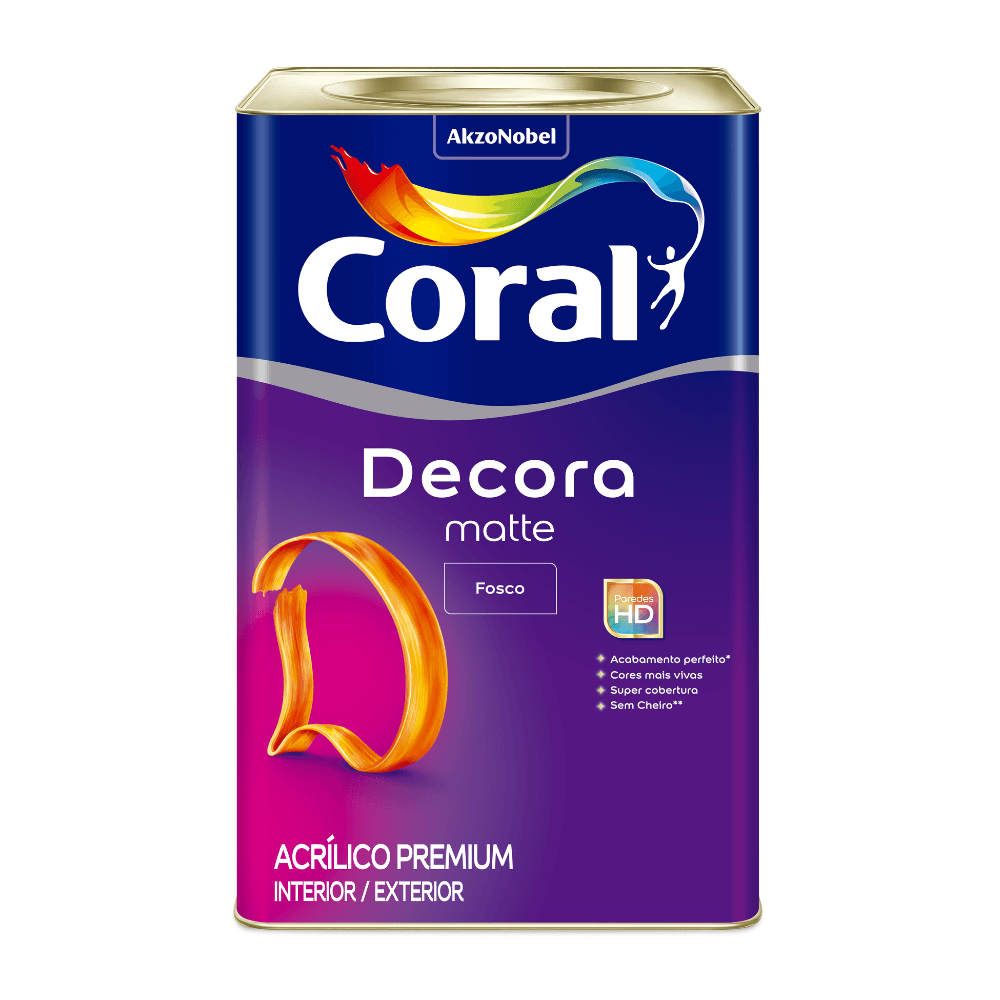 Coral Tinta Acrílica Decora Matte Fosco Branco