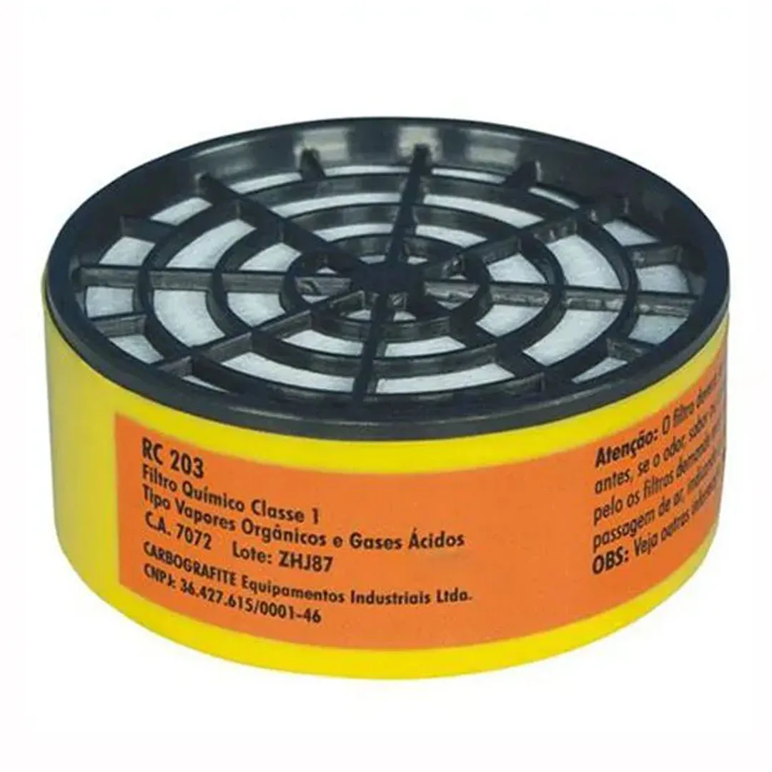 Filtro CG306 RC203 Vapores Orgânicos/Gases/Ácidos - Carbografico