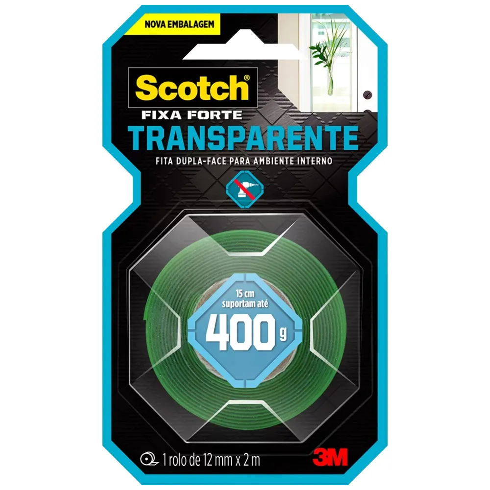 Fita Dupla Face 3m Transparente 12mmX2m