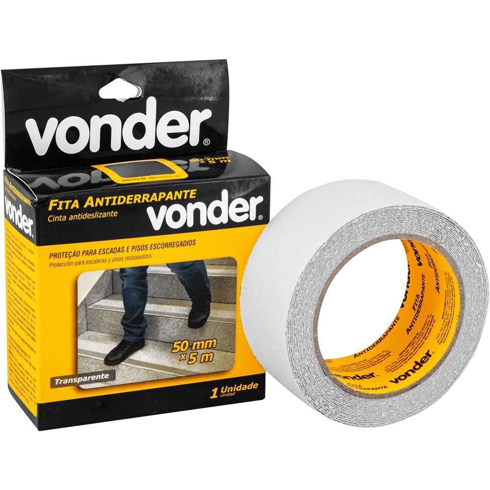 Fita Antiderrapante P/ umidade 50mmx5m Vonder